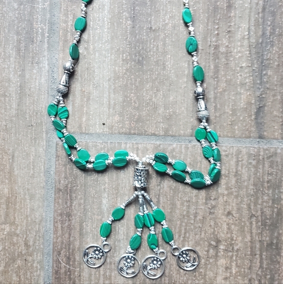 New Unique Mosaic Jasper Silver Necklace. - Picture 13 of 15